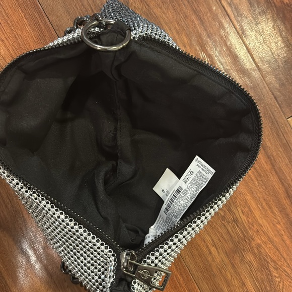 Chain mesh purse, hombre silver to black. - Picture 5 of 7